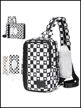 Sling Bag Crossbody Backpack Purse 2 in 1 Nylon Diaper Bag Wipes Pocket